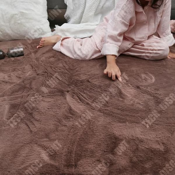 TD® Nordic vardagsrumsmatta ins sovrum sängfilt imiterad plysch kanin polyester bomull tjock botten rumsmatta