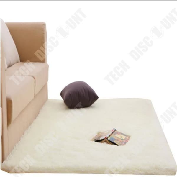 TD® Trendig vardagsrumsmatta Shaggy Vit Europeisk stil Förtjockad ullmatta 160 x 230 cm Vit