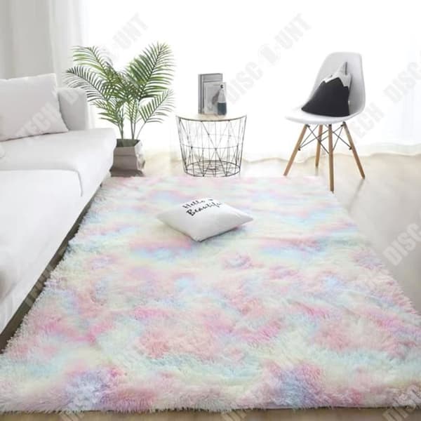 TD® Nordic filament ull matta ins tie-dye gradient vardagsrum soffbord matta sängkant långt hår sovrum hel matta