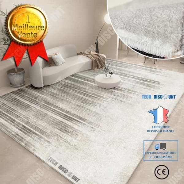 TD® Modern Minimalist Faux Cashmere Matta täckt med halkfri och smutsavvisande filt 120*160 cm
