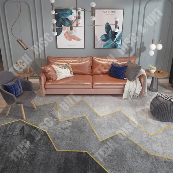 TD® Modern nordisk stil fräsch och enkel vardagsrumsmatta stor yta i sovrummets sängmatta