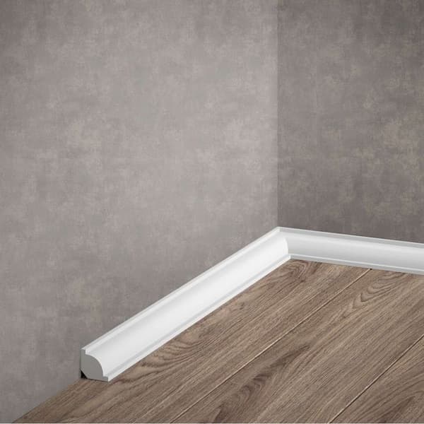 PROVISTON Plint 21 x 21 x 2000 mm Vit Kvart rund