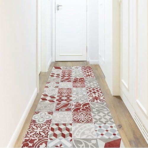 Viniliko Tapis Antique, vinyl, röd, 66 x 250 x 3 cm - 30672