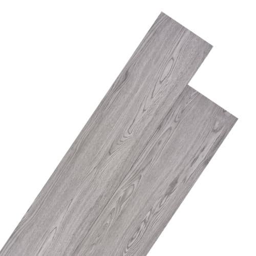 Ej självhäftande PVC-golvplankor 5,26 m² 2 mm mörkgrå