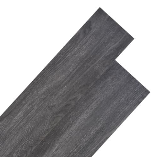 Ej självhäftande PVC-golvplankor 5,26 m² 2 mm svart och vit