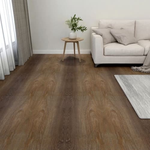 Självhäftande golvplankor 20 st PVC 1,86 m² brun