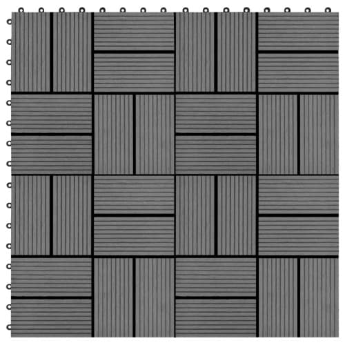 Trall 22 st 30x30 cm 2 kvm WPC grå