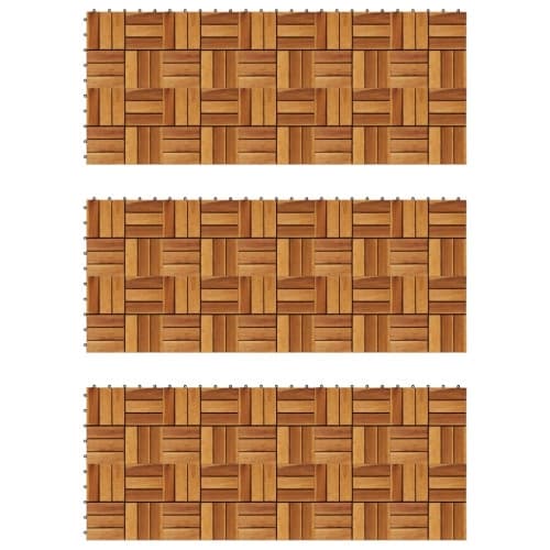 Balkongplattor i akaciaträ 30 x 30, 30 st