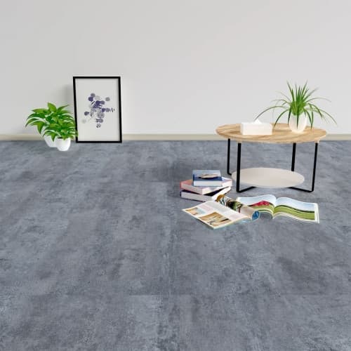 Självhäftande golvplankor 5,11 m² PVC grå marmor
