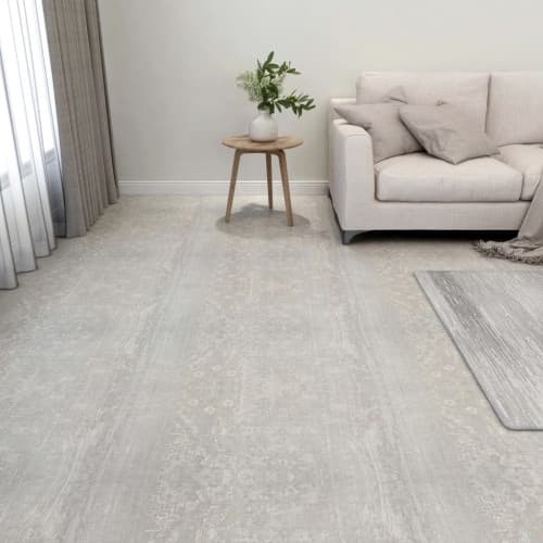 Självhäftande golvplankor 55 st PVC 5,11 m² ljusgrå