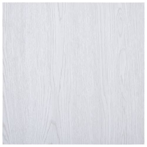 Självhäftande golvplankor 5,11 m² PVC vit