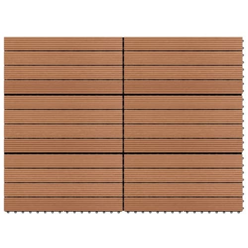 Markplattor WPC 60x30 cm 6 st 1 m² brun