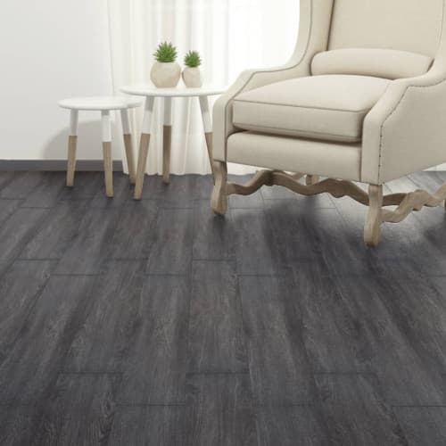 Självhäftande PVC-golvplankor 5,21 m² 2 mm svart och vit