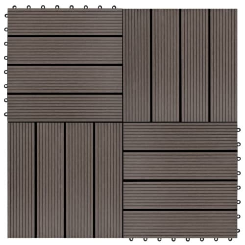Trall 22 st 30x30 cm 2 kvm WPC mörkbrun