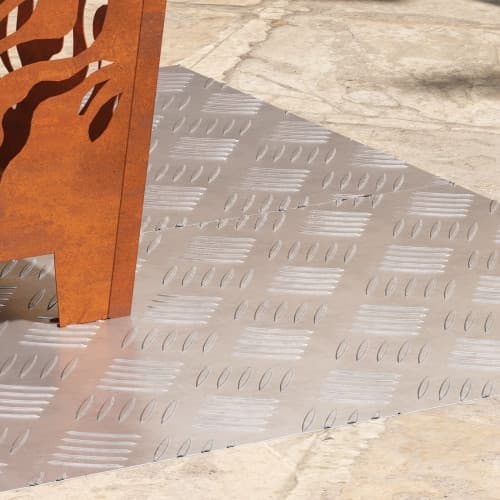 Aluminium Checkerplattor 2 st Halkfria 100x40 cm