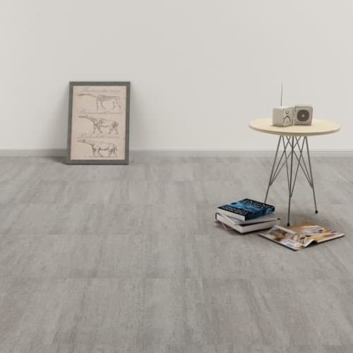 Självhäftande golvplankor 20 st PVC 1,86 m² grå ränder