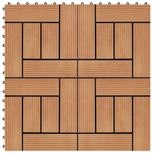 Trall 22 st 30x30 cm 2 kvm WPC teakfärg