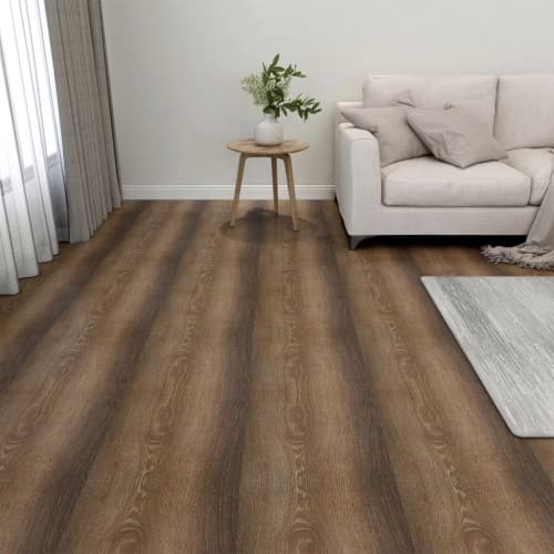 Självhäftande golvplankor 20 st PVC 1,86 m² brun