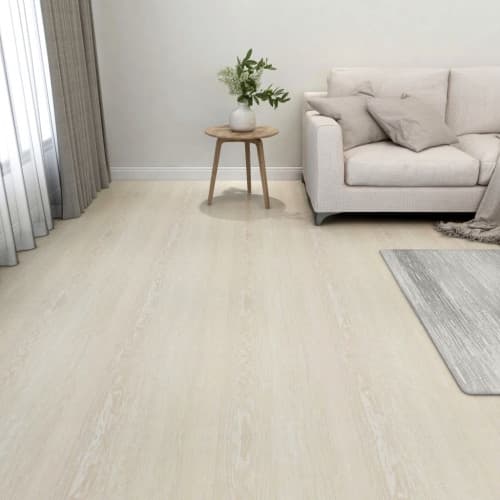 Självhäftande golvplankor 55 st PVC 5,11 m² beige