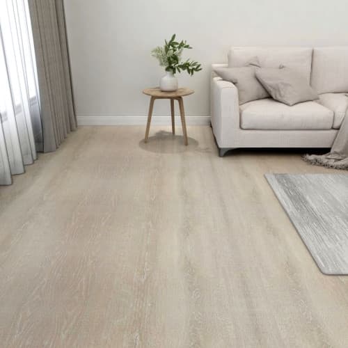 Självhäftande golvplankor 55 st PVC 5,11 m² beige