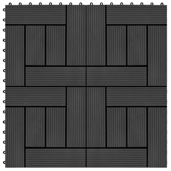 Trall 22 st 30x30 cm 2 kvm WPC svart