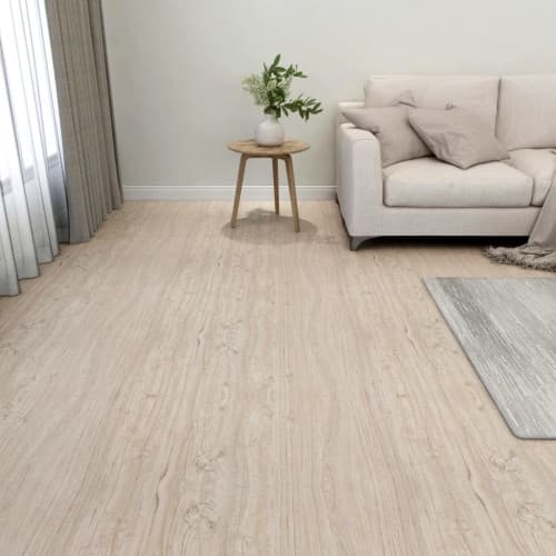 Självhäftande golvplankor 20 st PVC 1,86 m² ljusbrun