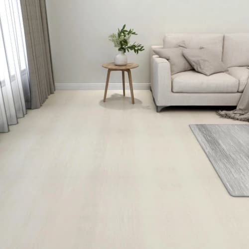 Självhäftande golvplankor 55 st PVC 5,11 m² beige