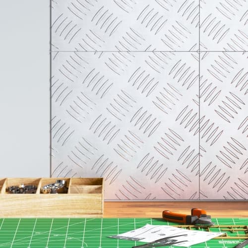 Aluminium Checker Plates 4 st Halkfria 30x30 cm
