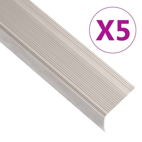Trappnosar i L-form 5 st aluminium 90 cm champagne