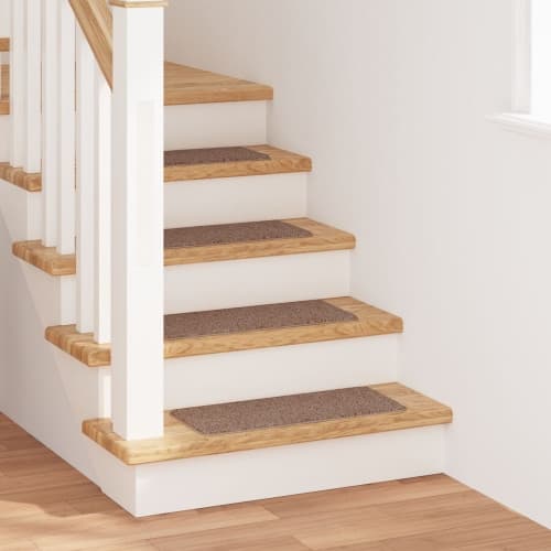 Trapstegsmattor med latexbakgrund Brun 25x60 cm