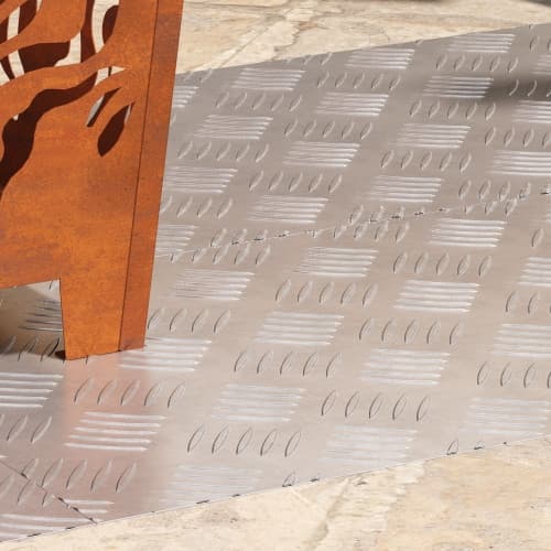Aluminium Checker Plates 4 st Antislipp 90x40 cm