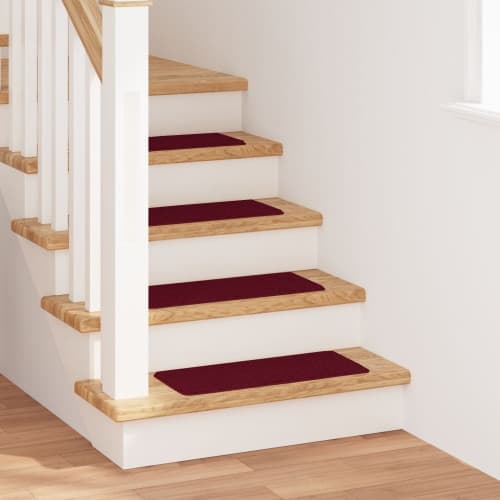 Trapstegsmattor med Latex-baksidan Bordeaux 25x60 cm