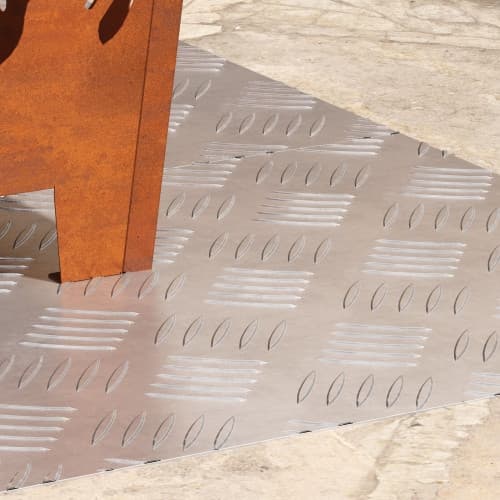 Aluminium Mönstrade Plattor 2 st Halkfria 80x40 cm