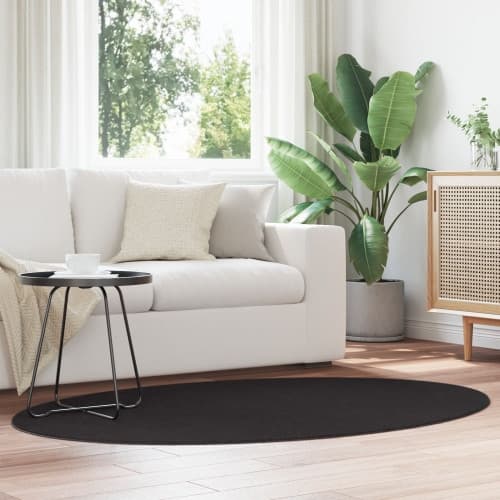 Matta ""HUARTE"" Svart 120x170 cm Oval