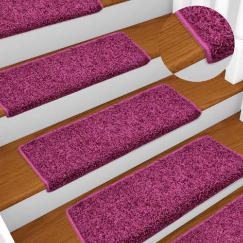 Trappstegsmattor 15 st 65x21x4 cm violett