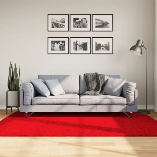 Mjuk matta HUARTE med kort lugg tvättbar röd 140x200 cm