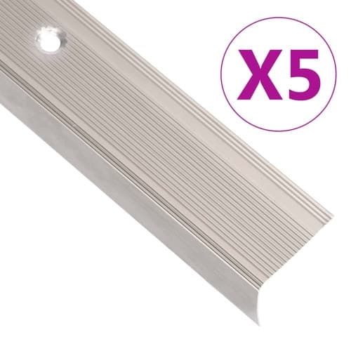 Trappnosar i L-form 5 st aluminium 100 cm champagne
