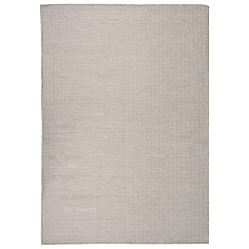Utomhusmatta plattvävd 140x200 cm taupe
