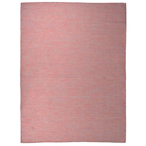 Utomhusmatta plattvävd 120x170 cm röd