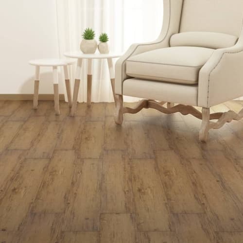Självhäftande PVC-golvbrädor 2,51 m² 2 mm valnötsbrun