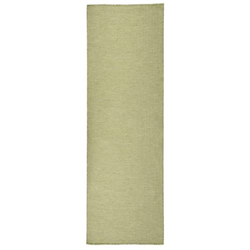 Utomhusmatta plattvävd 80x250 cm grön