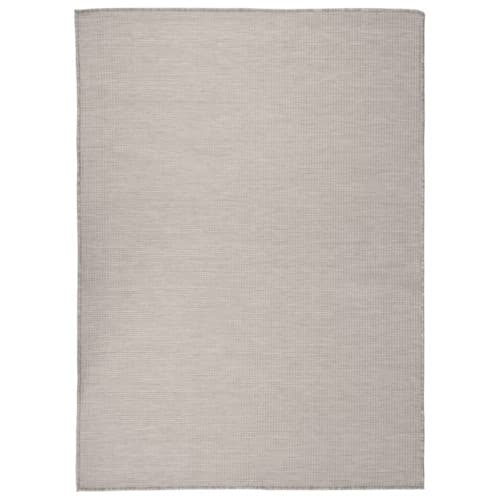Utomhusmatta plattvävd 200x280 cm taupe