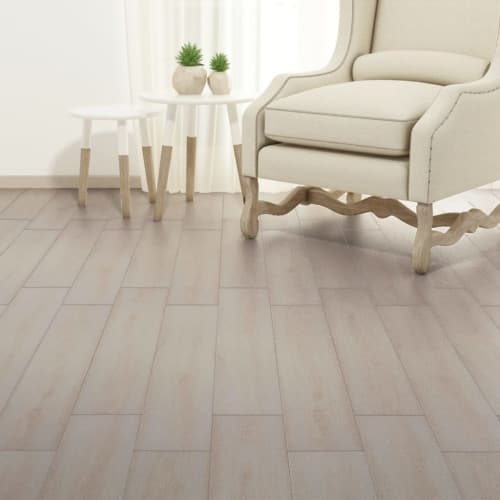 Självhäftande PVC-golvbrädor 2,51 m² ek 2 mm ek klassisk vit