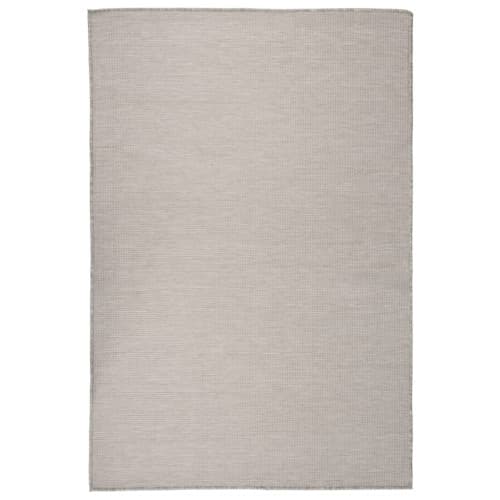 Utomhusmatta plattvävd 120x170 cm taupe