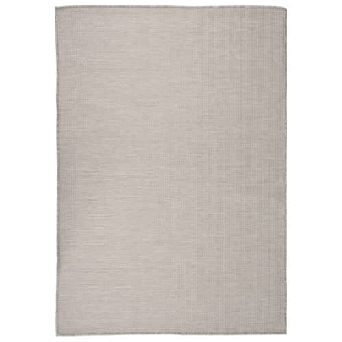 Utomhusmatta plattvävd 160x230 cm taupe