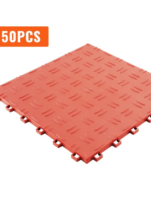 Garagegulvfliser, 2500 kg belastningskapacitet, vandtæt skridsikker design,12x12in