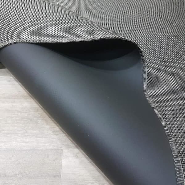 Vävt vinylmatta med PVC-bas och fin vågig finish - Tadi Imperio1979 - 120 x 170 cm Fyrkantig - Grå
