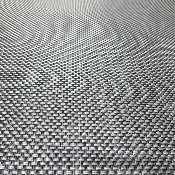 Vävt vinylmatta med PVC-bas och fin vågig finish - Tadi Imperio1979 - 120 x 170 cm Fyrkantig - Grå