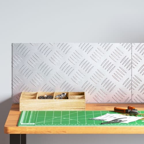 Aluminiumribbade plattor 2 st Halkfria 50x25 cm