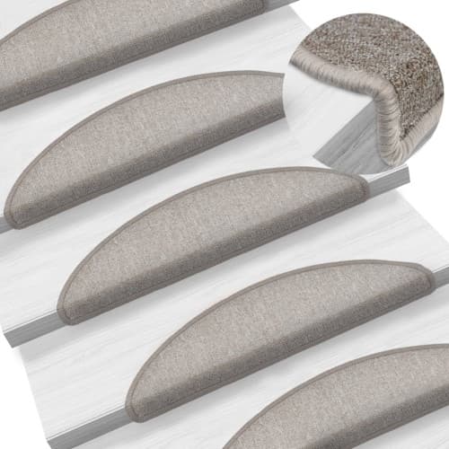 Trappstegsmattor 10 st 56x17x3 cm taupe